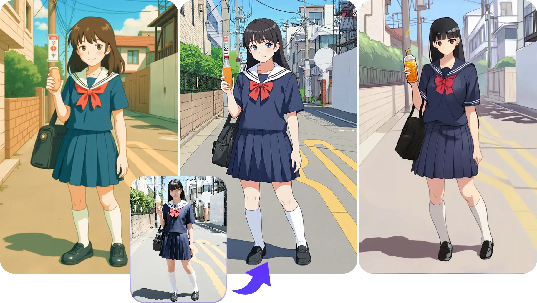 AI Easeの多彩な無料漫画風フィルター